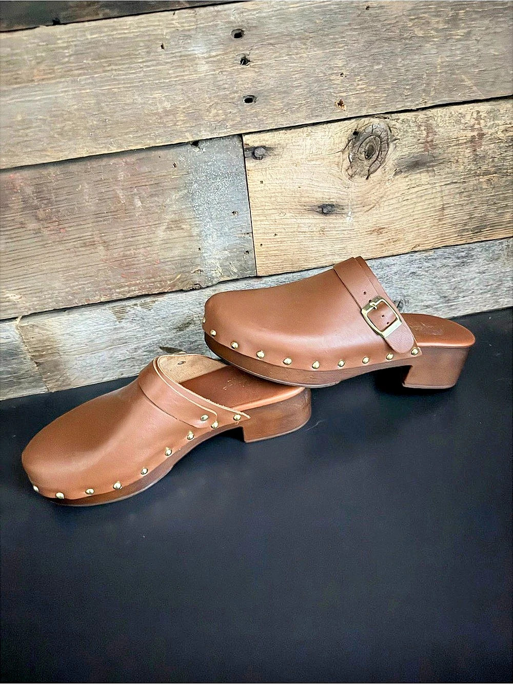 Avellina Women's Studded Leather Mules EU 39